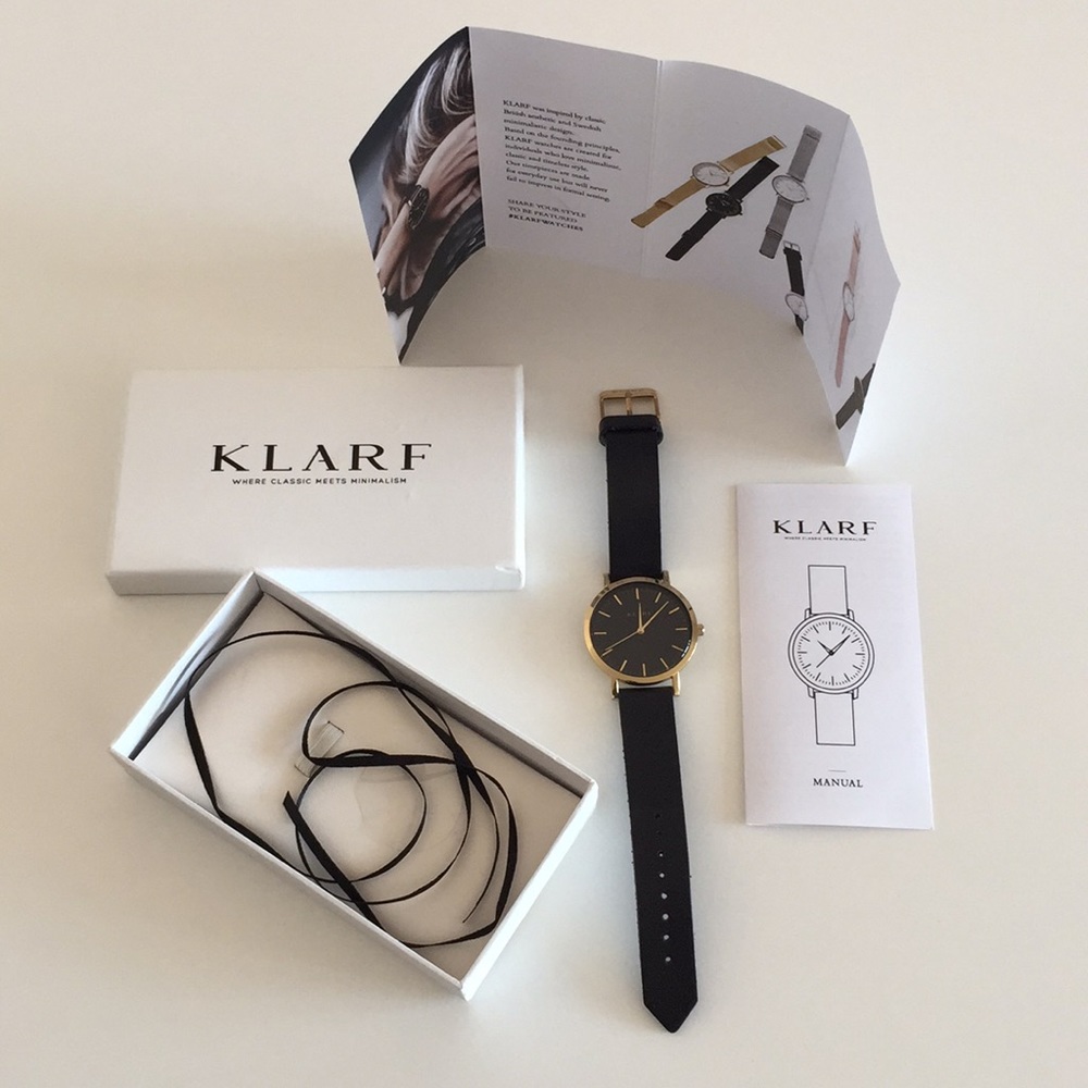 Klarf Classic Gold & Black Watch